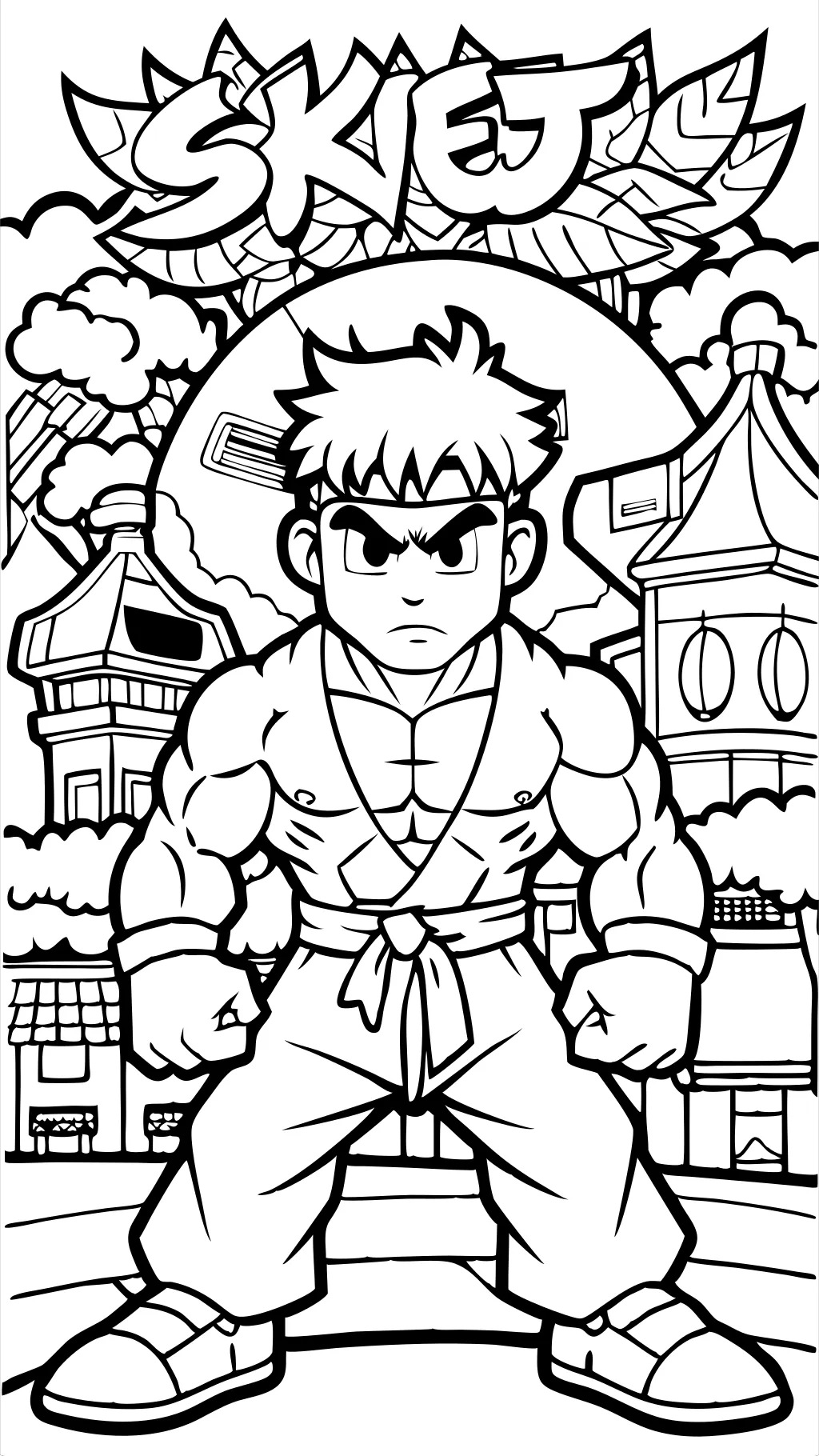 coloring pages street fighter